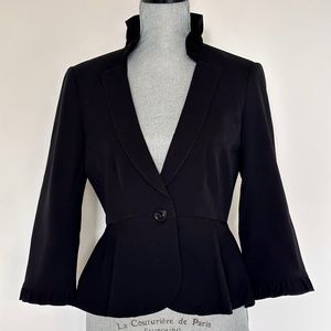 WHBM White House Black Market Black cropped jacket size 4